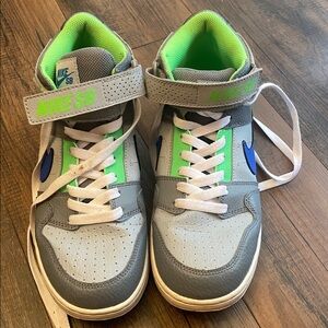 Nike SB Gray and Green High-Tops